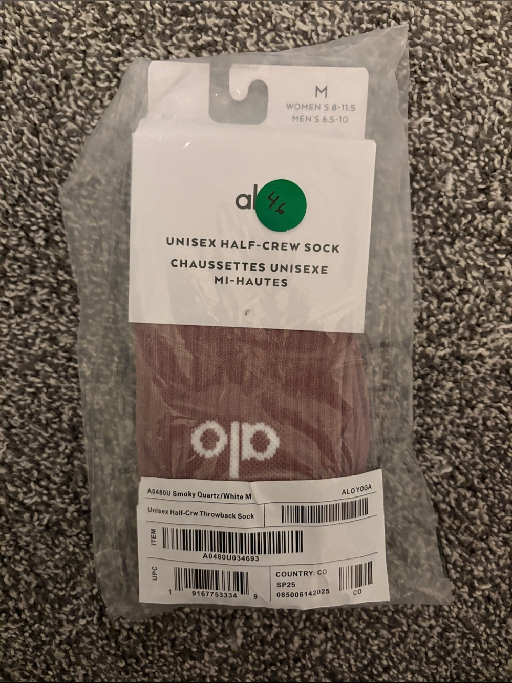 ALO Yoga Unisex Half-Crew Sock